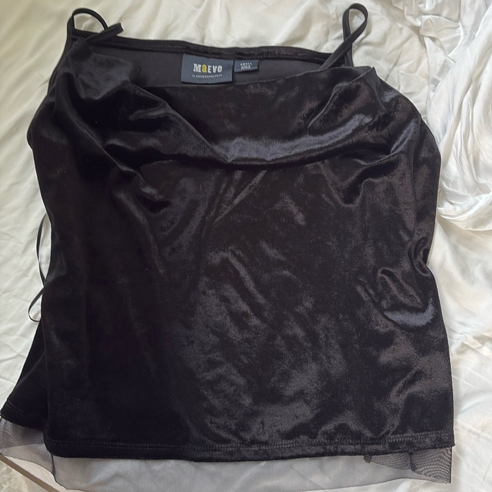 Maeve velvet top size small